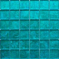 Мозаика Pixmosaic Glass Бирюзовая 4.8x4.8 30x30 ST046