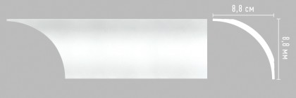 Плинтус потолочный Decomaster Артпрофиль A253 (88x88x2000 мм)