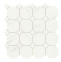 Мозаика Piemme Valentino Marmi Reali Ottagono Carrara Mat Ret 30x30 00413