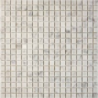 Мозаика Pixmosaic Каменная мозаика из мрамора Bianco Carrara на сетке 30.5x30.5 PIX239