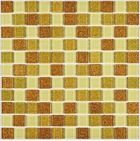 Стеклянная мозаика Bonaparte Shine Gold 2.5x2.5 30x30