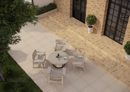 Клинкер Paradyz Eremite Beige Elewacja Struktura Mat 6.6x40