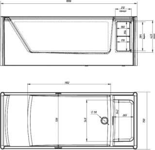 Ванна Aima Design Genesis 180x75 01ген1875