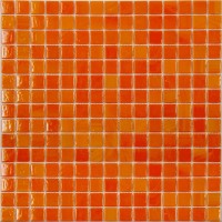 Мозаика NSmosaic Econom Series стекло оранжевый сетка 2х2 32.7x32.7 AA01