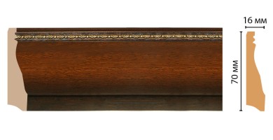 Плинтус напольный Decomaster 193-51 (70x16x2400 мм)