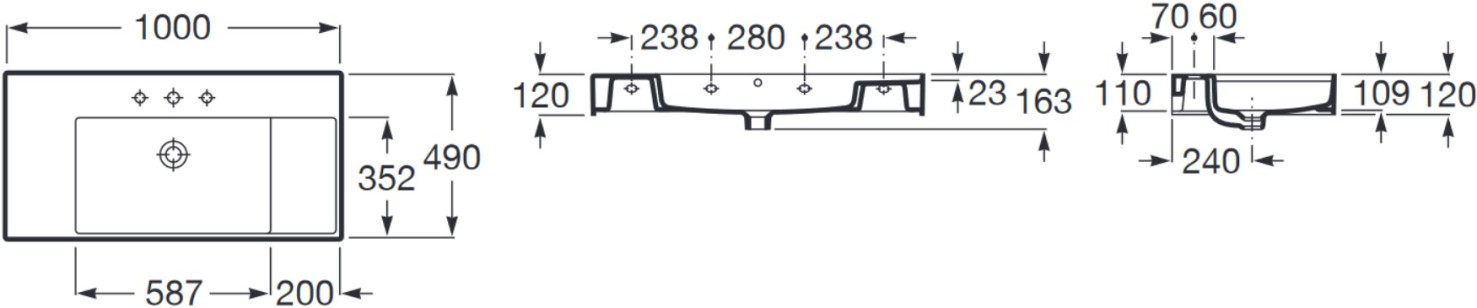 Раковина Roca Inspira square 32752A640