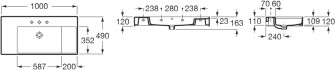 Раковина Roca Inspira square 32752A640