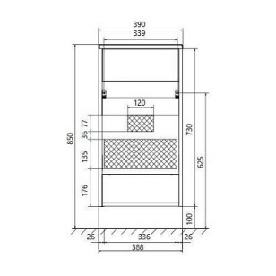 Тумба с раковиной 1MarKa Lira 39x22x75 У85918