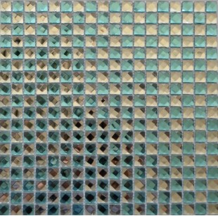 Мозаика Pixmosaic Glass Шахматка Голубая 1.5x1.5 30x30 F15X7