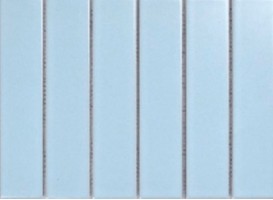 Мозаика Porcelain Mosaic Strip Голубая матовая 4.5x19.5 19.5x28.8 Y45P803