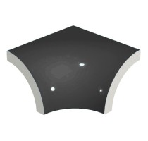 Уголок Pool Tile Radial Internal Corner Black Smooth