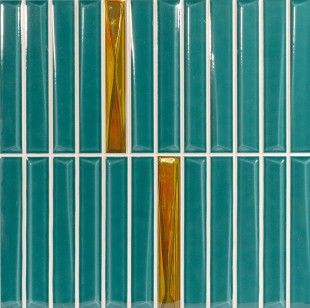 Декор Monopole Ceramica Melody Turquoise Silver 20x20