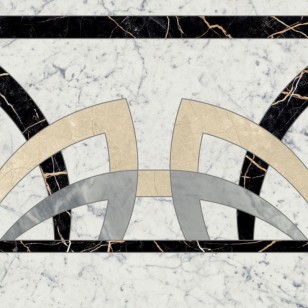 Charme Extra Carrara Rosone Fascia Lux
