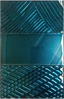 Плитка Onda Nature Glass Mix Nature Turquesa стекло 3 чипа 7.5x45 настенная 24423