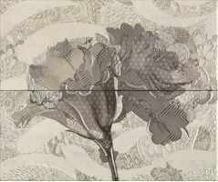 Панно Latina Ceramica Frades Conjunto Floral Gris 50x60