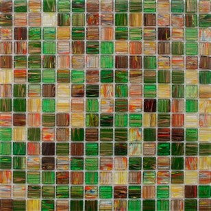 Мозаика Pixmosaic Glass Зеленая 2x2 30.5x30.5 JS01