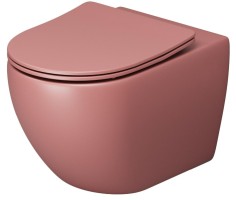 Унитаз Grossman Color розовый матовый подвесной безободковый 550x360x375 GR-4411PIMS