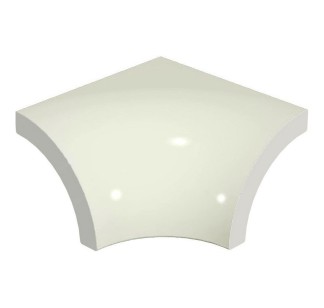 Pool Tile Radial Internal Corner Beige Smooth