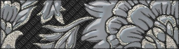 Бордюр 05-01-1-73-03-04-1451-0 Катрин чёрный 25x7 Нефрит-Керамика