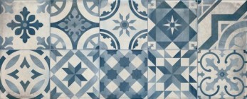 Плитка Cifre Ceramica Montblanc Blue Decor 20x50 настенная