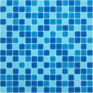 Мозаика Pixmosaic Glass Микс Голубая 32.7x32.7 13XZW05
