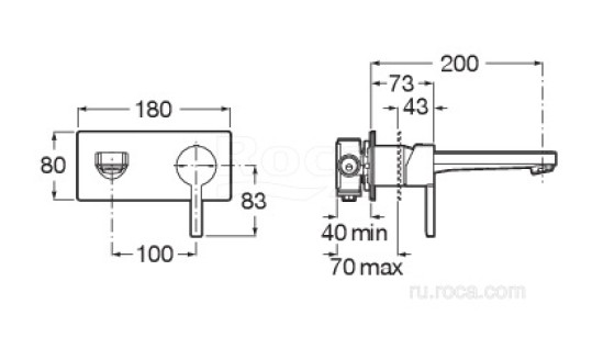 Смеситель для раковины Roca Naia 5A3596C00