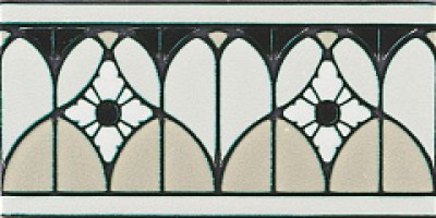 Бордюр Ceramiche Grazia Venice Bordura Fenice Gray Craquele 10x20 FENI100