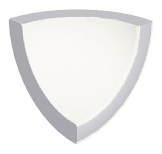 Pool Tile Radial Internal Corner White Anti-Slip
