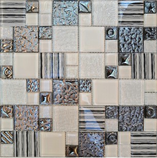 Мозаика Pixmosaic Glass Платина 30x30 МС 2167