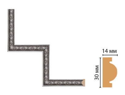 Декоративный угловой элемент Decomaster 157-1-55 (300x300 мм)