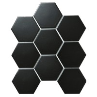 Мозаика Starmosaic Geometry Hexagon Big Black Matt 29.5x25.6