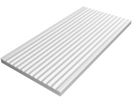 Керамогранит Pool Tile Border White Ribbed