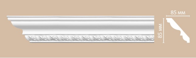 Плинтус потолочный с рисунком Decomaster 95779 (85x85x2400 мм)