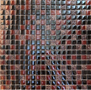 Мозаика Pixmosaic Glass Микс Черный 1.5x1.5 30x30 МС 2076
