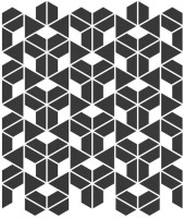 Мозаика Living Ceramics Cava Black Mosaic. A. 22.8x27.8 LV11905