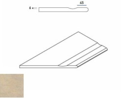 Бортик Italon District X2 Sand Bor. Svasato Round Sx 30x60 с выемкой закругленный левый 620090000248