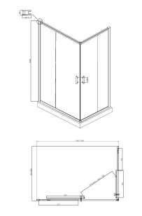 Душевое ограждение Ambassador Kingston 90x90x200 14011204