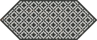 Декор Kerama Marazzi Келуш 1 черно-белый глянцевый 14x34 HGD/A480/35006