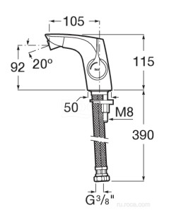 Смеситель для биде Roca Insignia 5A6A3ANM0