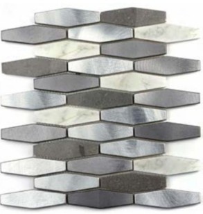 Мозаика Moreroom Stone Stamping Stone Aluminum Mix Grey 25.8x30 AG183