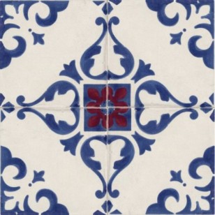 Декор Marca Corona Jolie Blanc Bleu Trama (комп/4шт) 10x10 8330