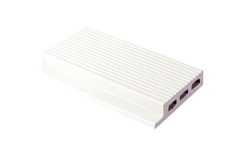 Pool Tile Border White Ribbed