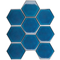 Мозаика Starmosaic Geometry Hexagon Big Deep Blue Glossy 29.5x25.6