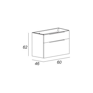 База под раковину Cezares Urban 60x46x62 Grigio opaco 55157