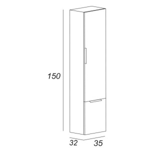 База под раковину Cezares Urban 60x46x62 Grigio opaco 55157