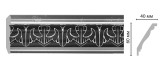 Плинтус потолочный с рисунком Decomaster 155B-63 ШК/24 (60x40x2400 мм)