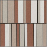 Мозаика Italgraniti Nuances Mosaico Listelli Mix Caldo 2 30x30 NU00MLC2
