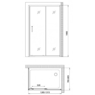 Душевой уголок Victoria 80x190 Gemy S30191E-A80