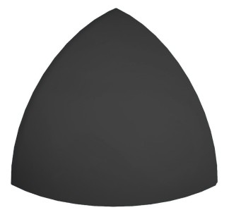 Pool Tile Radial External Corner Black Anti-Slip