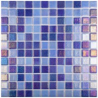 Стеклянная мозаика Vidrepur Shell Mix Deep Blue 552 555 31.7x31.7